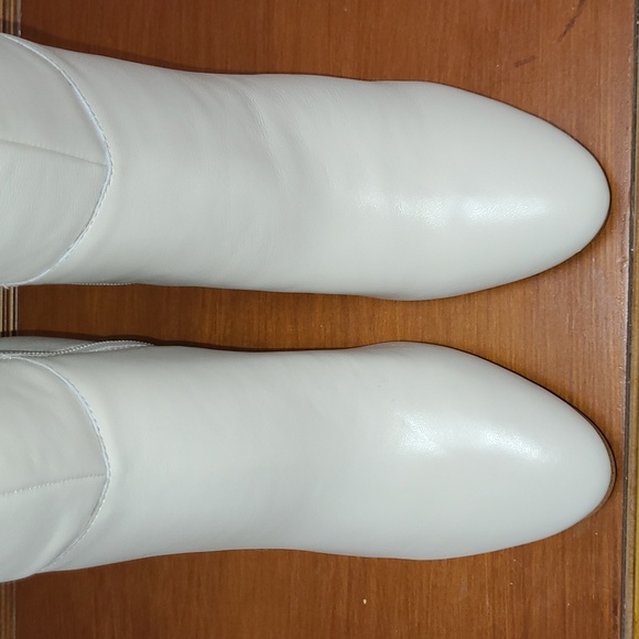 NWOT Marc Fisher Zimra Leather Boot in Ivory - Picture 7 of 10